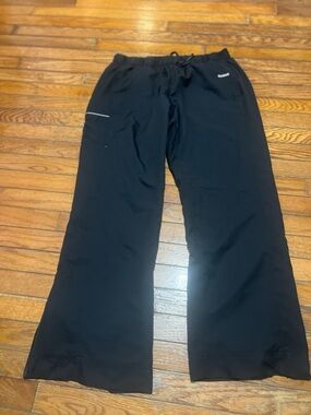 Reebok Black Drawstring Active Pants with Reflective Accent